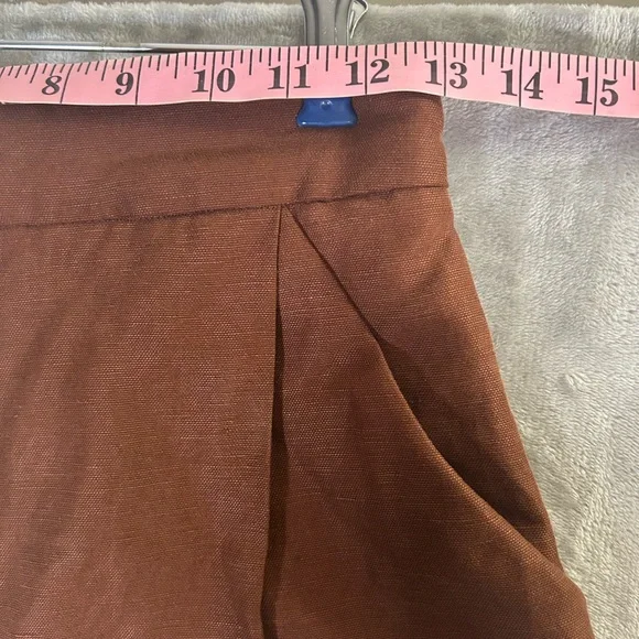 Wilfred brown linen pleated tailored shorts - Picture 9 of 9